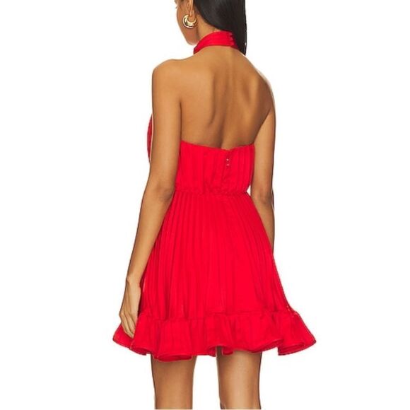 NWT AMUR Amiri Halter Mini Dress in Red Pepper
Size 0 Revolve - Picture 6 of 14